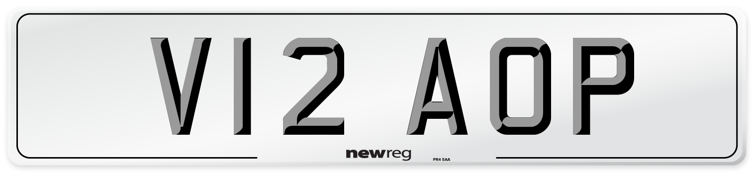 V12 AOP Number Plate from New Reg